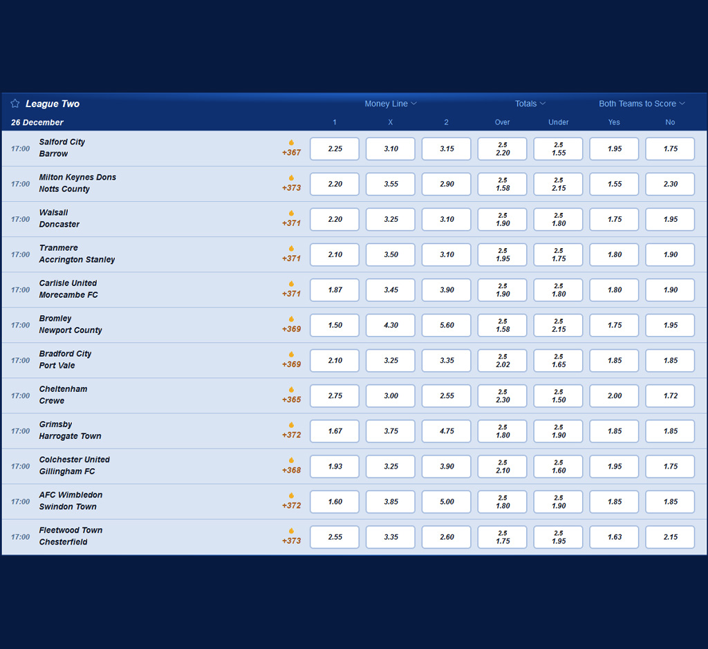 Scommesse sportive di BassBet su PC Scommesse sportive di BassBet su PC