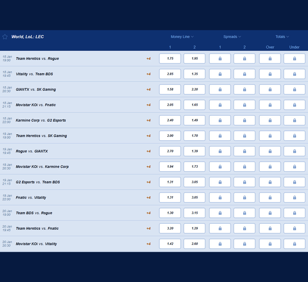 Sport virtuali di BassBet per PC Sport virtuali di BassBet per PC