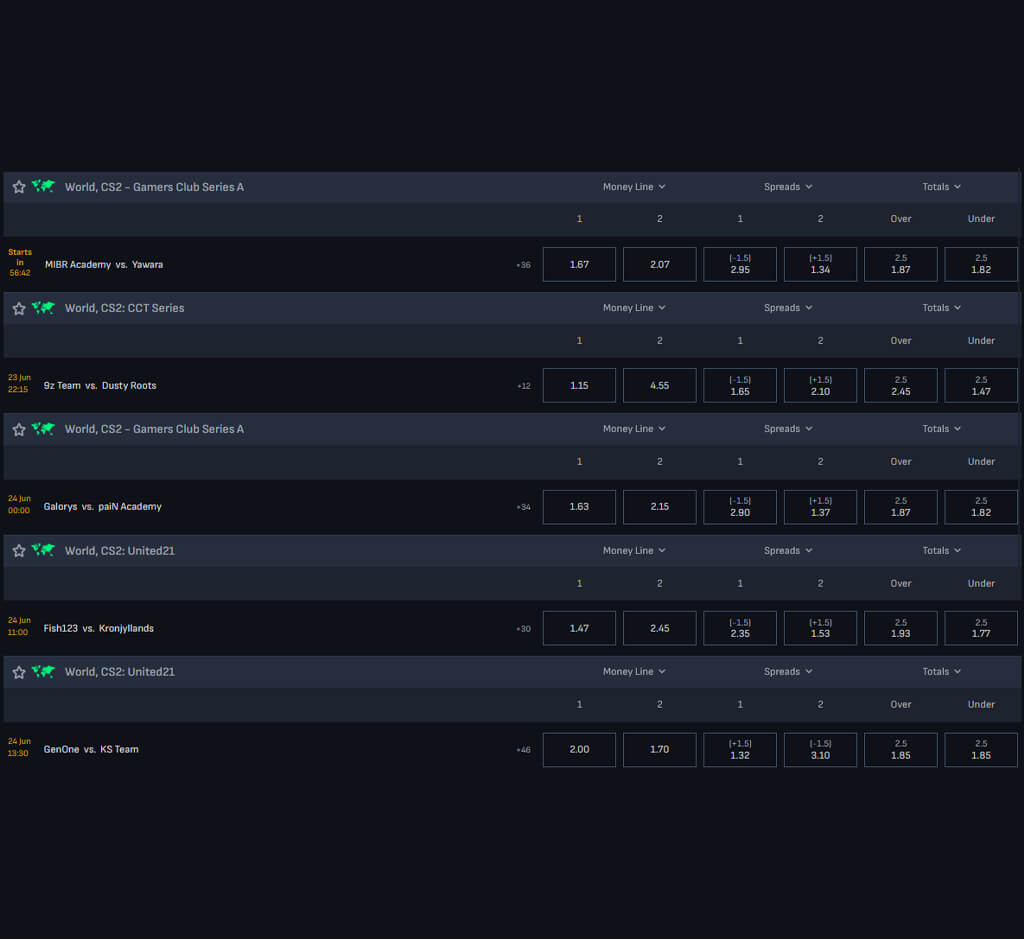 Sport virtuali di MafiaCasino per PC Sport virtuali di MafiaCasino per PC