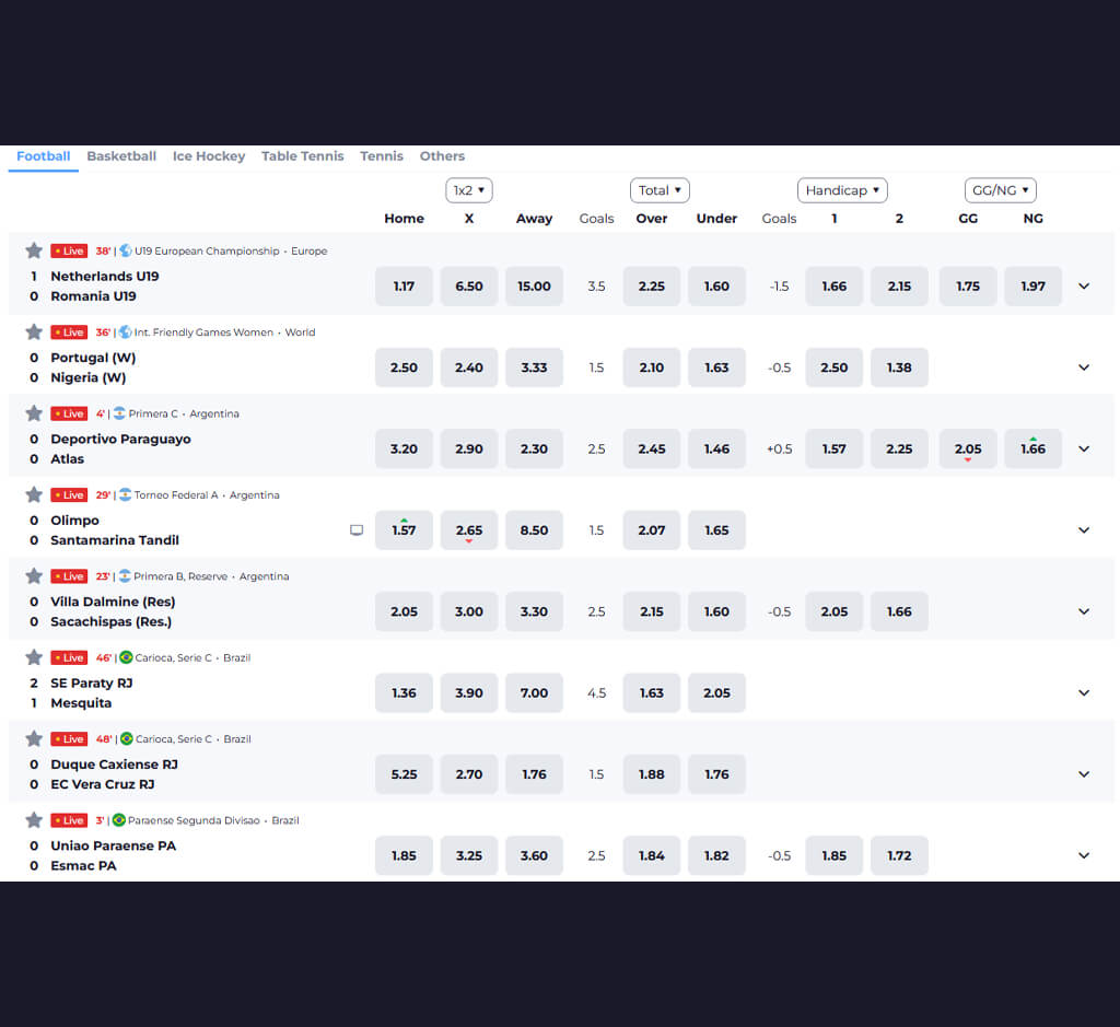 Scommesse sportive di Powbet su PC Scommesse sportive di Powbet su PC